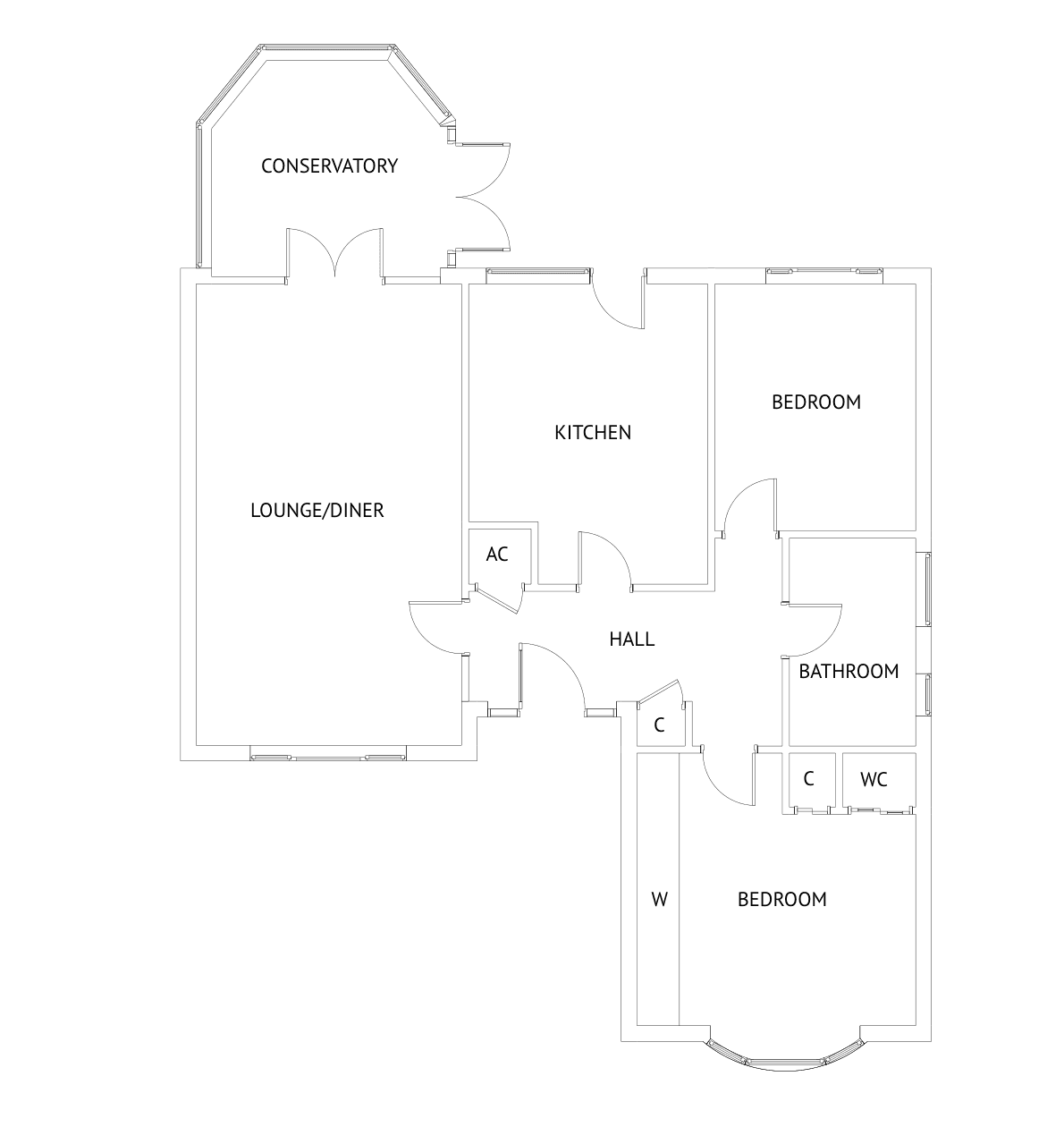 Existing ground-floor layout from the previous project